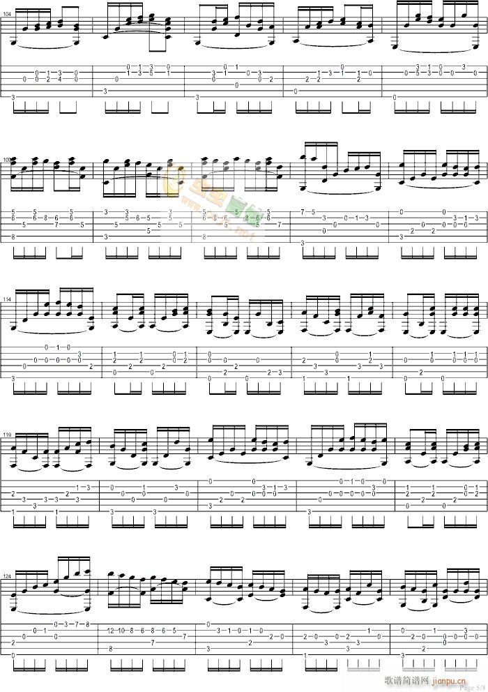 cann-卡农-木吉他指弹版(吉他谱)5