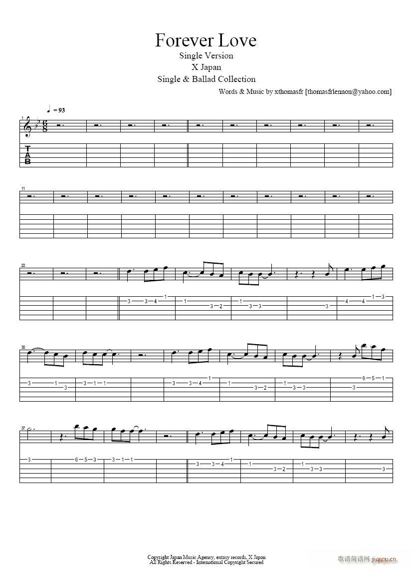 Japan?-?Forever?Love(吉他谱)1