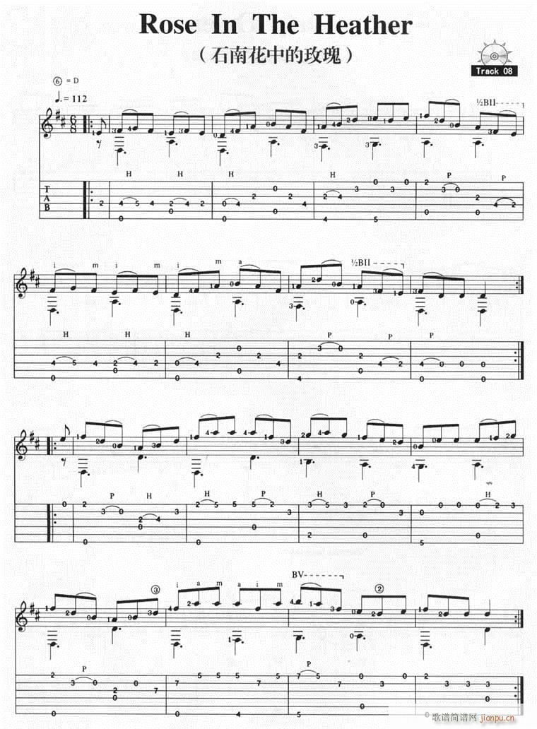 石南花中的玫瑰(吉他谱)1