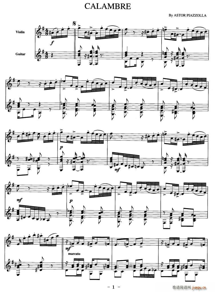 CALAMBRE(吉他谱)1