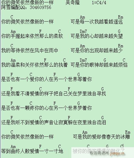 你的微笑依然像新的一样(吉他谱)1