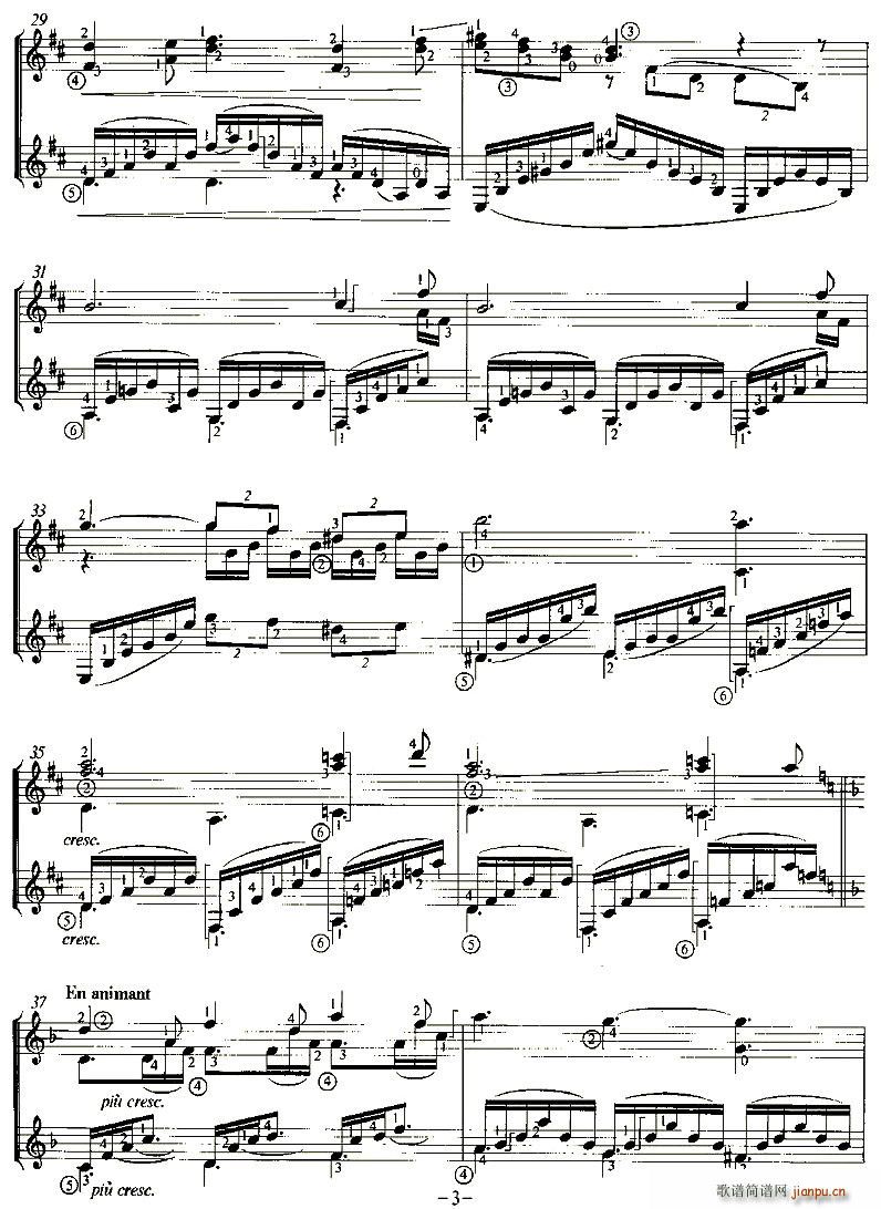 CLAIR DE LUNE(吉他谱)3