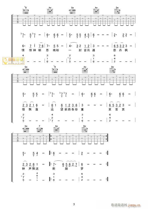 断肠梦-许冠杰(吉他谱)3