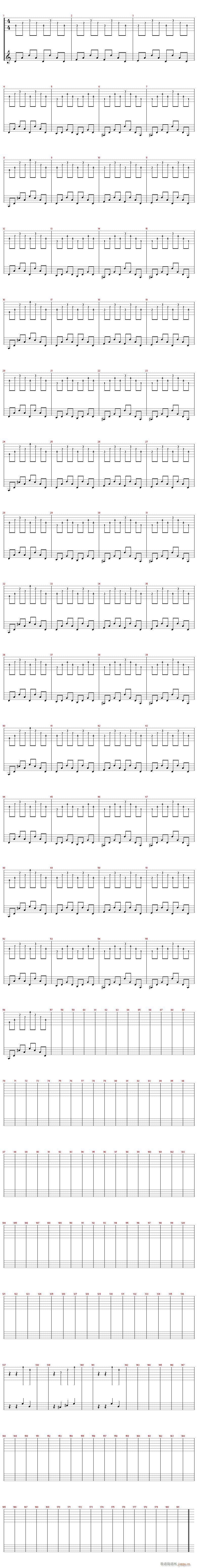 底下头是人间-吉他(吉他谱)1