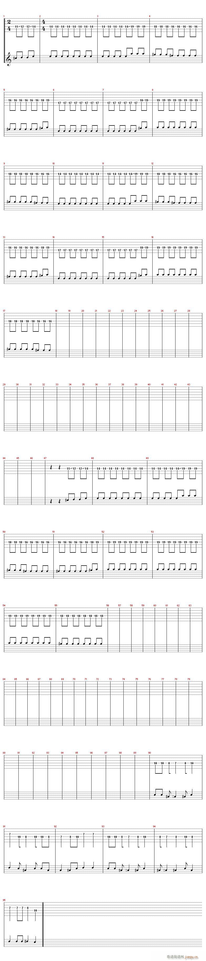 2依靠-吉他(吉他谱)1