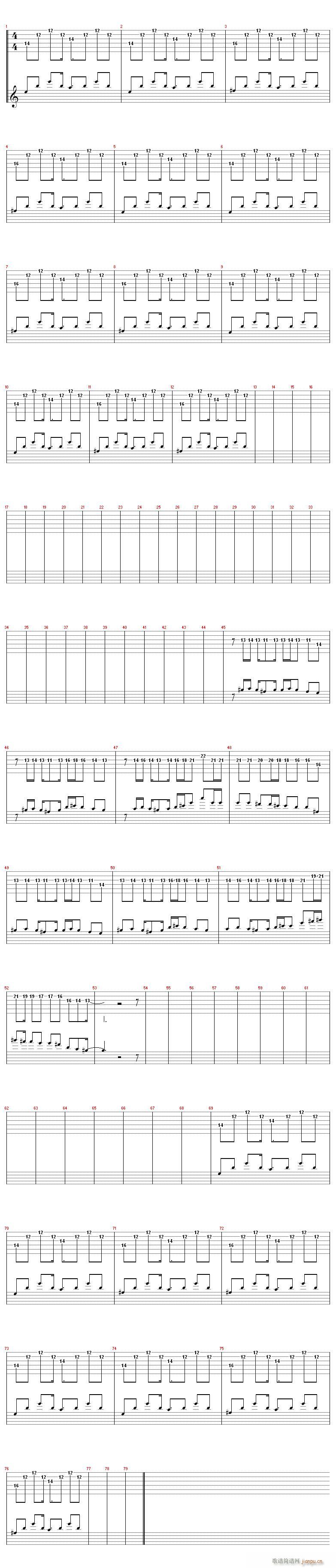 因为你-吉他(吉他谱)1