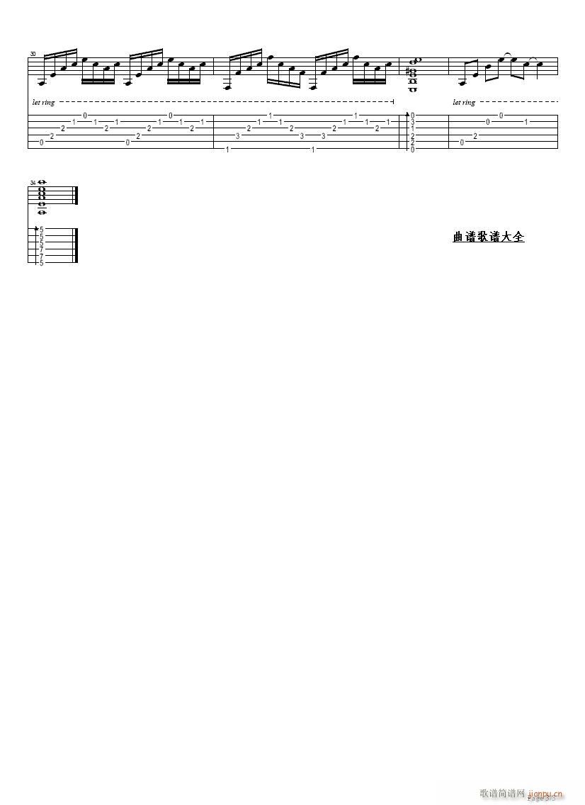 李香兰-吉他(吉他谱)3