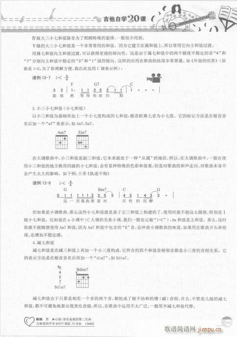 吉他自学20课101-120(吉他谱)1