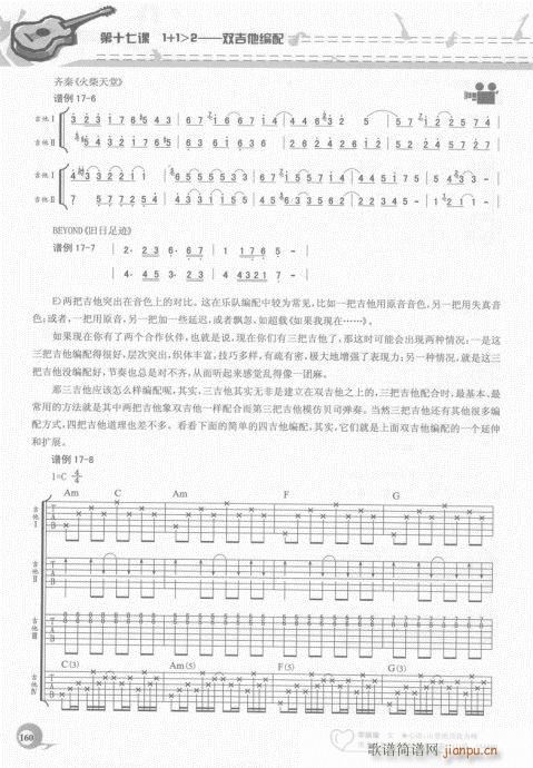 吉他自学20课141-160(吉他谱)20