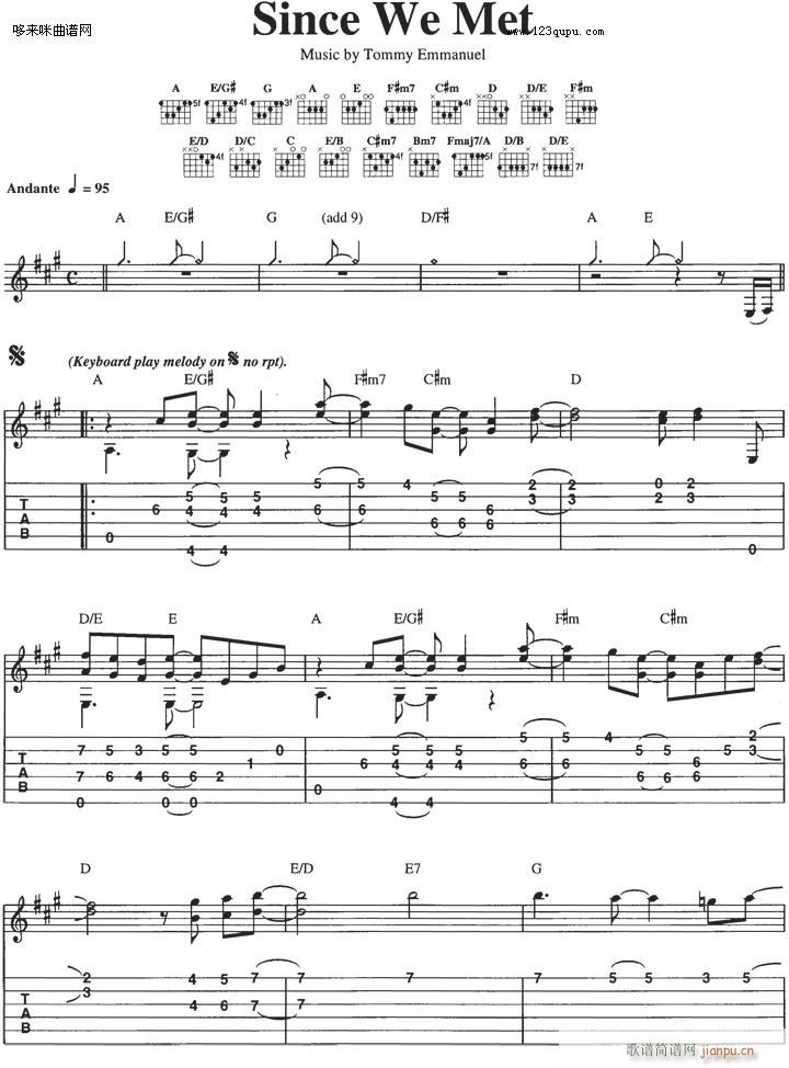 Since We Met(吉他谱)1