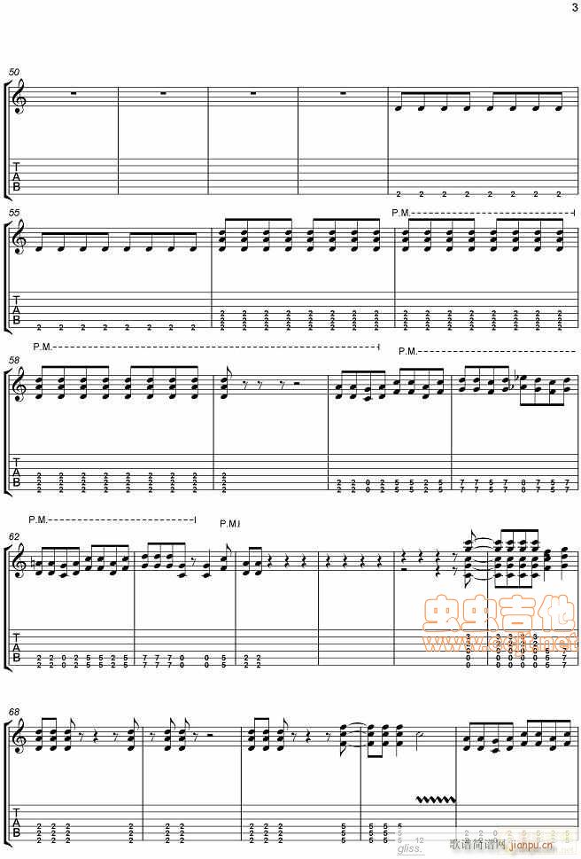 说传记谱-分享-Nickelback-Flat(吉他谱)3