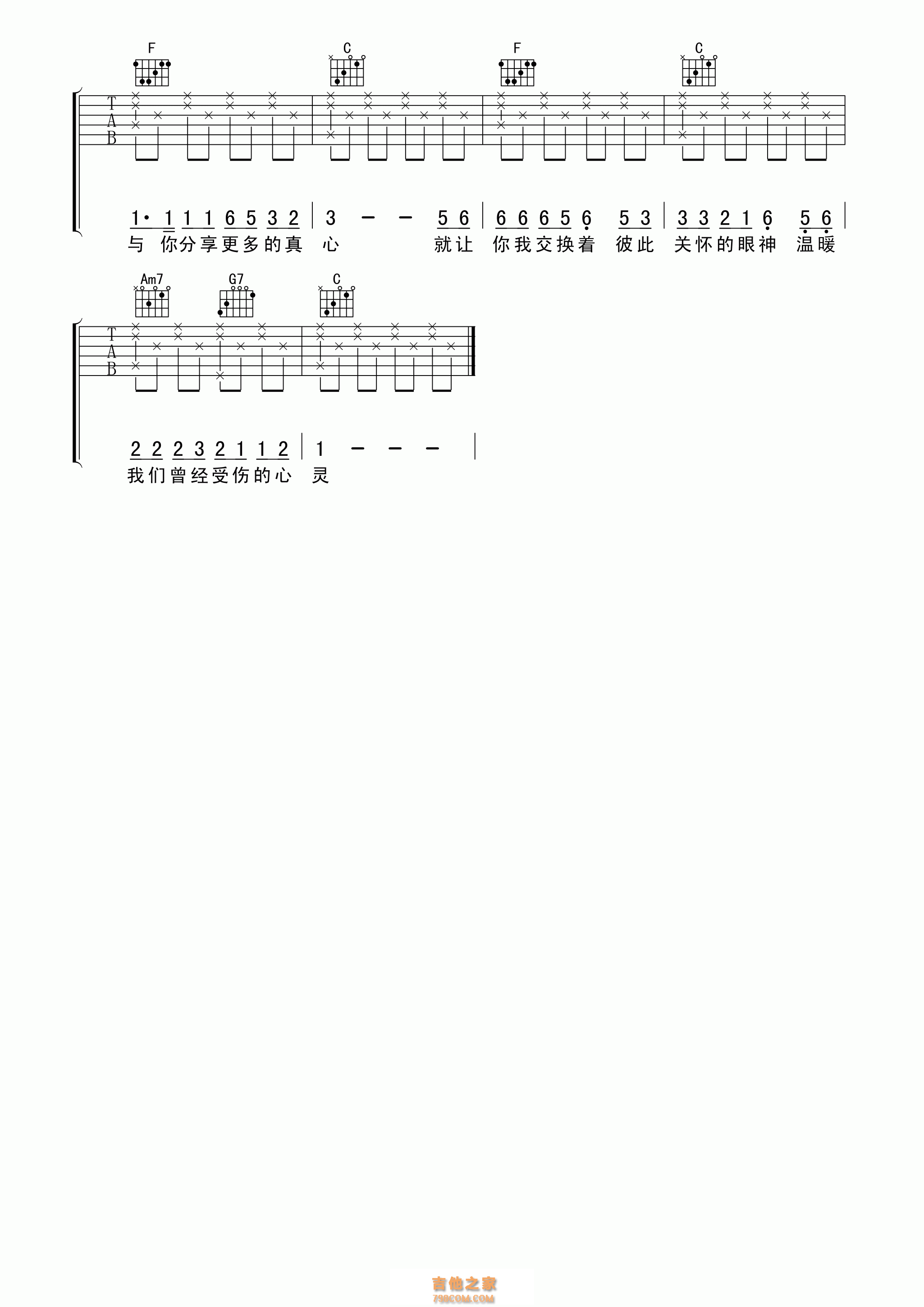 《王杰1994》吉他谱C调