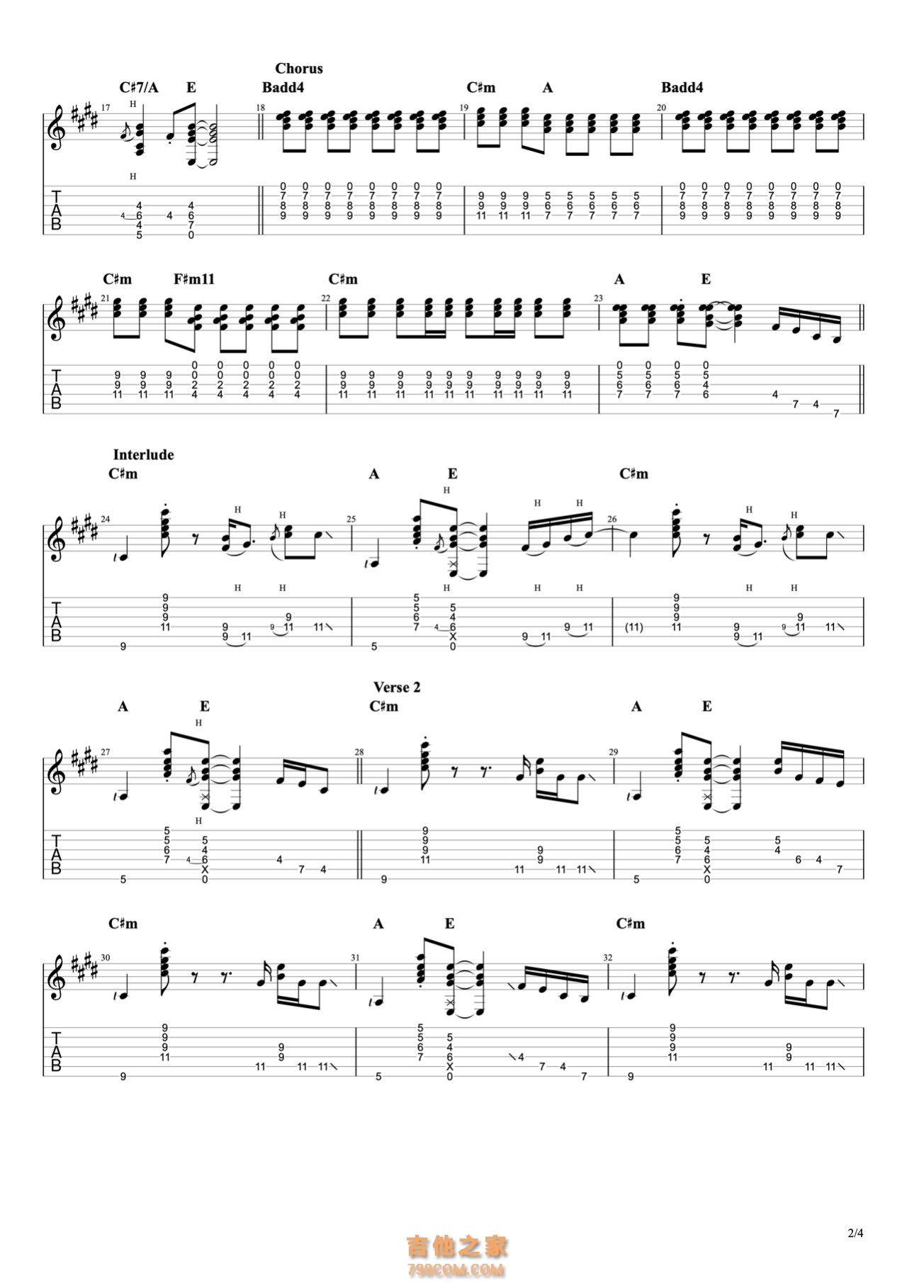 John Mayer《Slow dancing in a burning room》指弹吉他谱