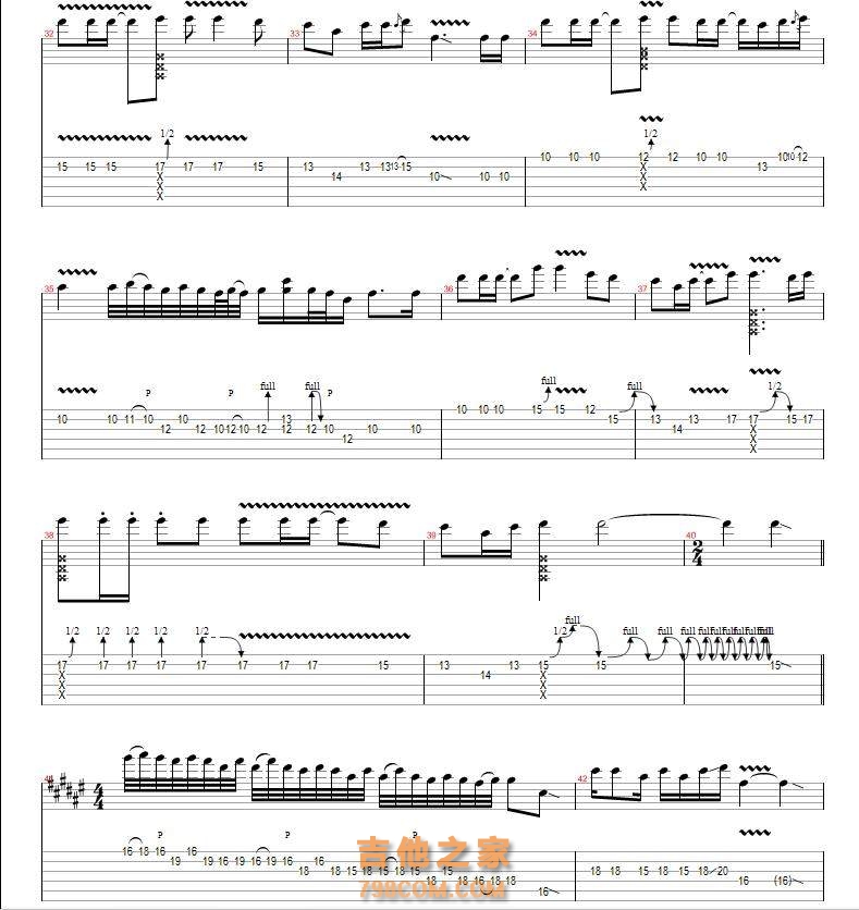 张俊文《 爱的供养》电吉他谱