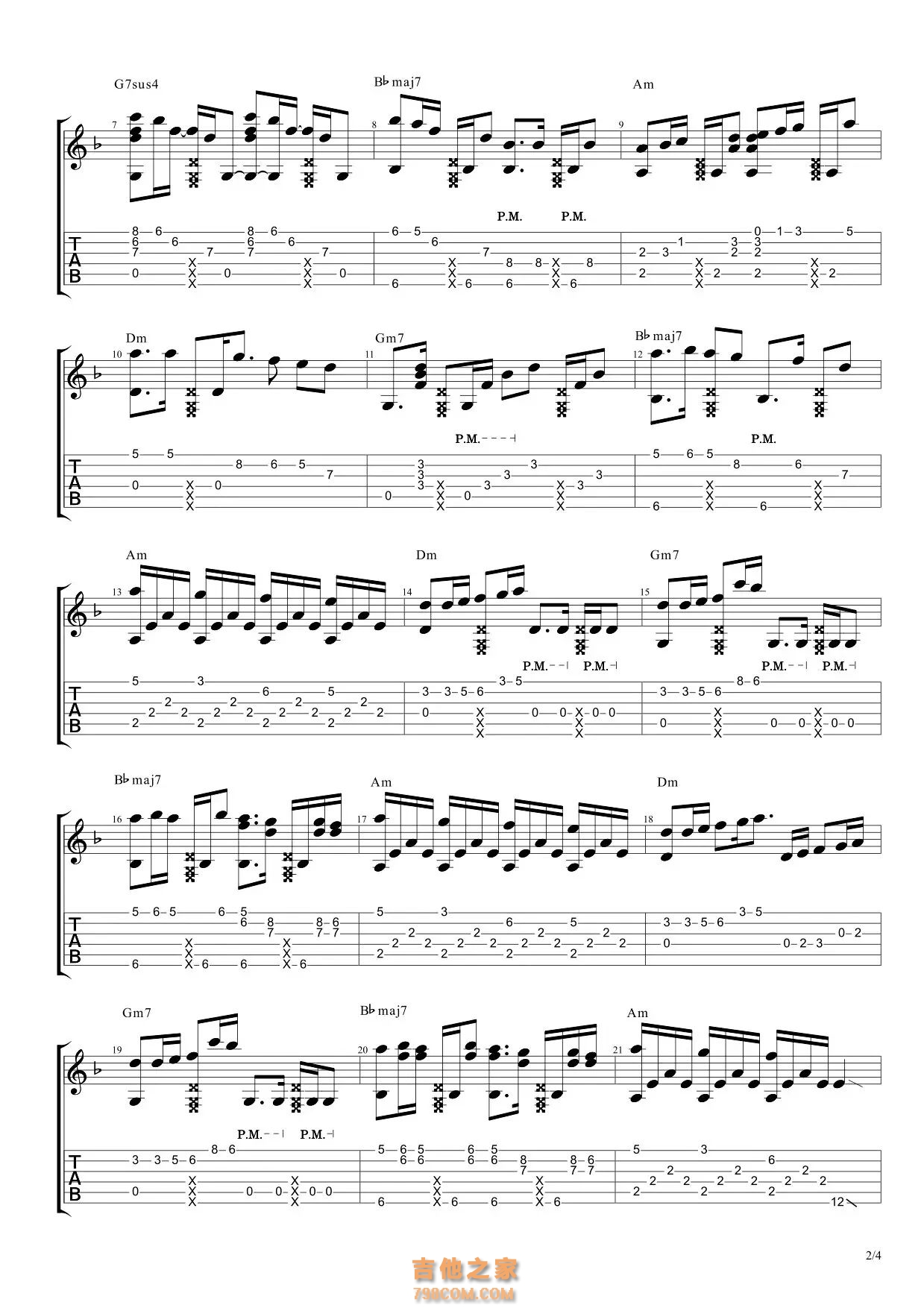 指弹经典 无心快语吉他谱