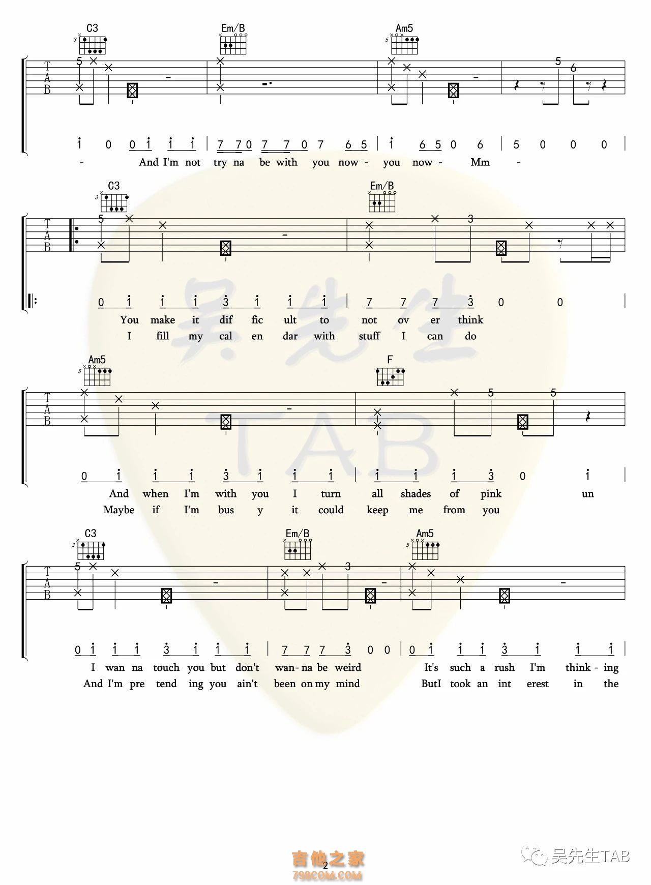Tessa Violet《Crush》吉他谱