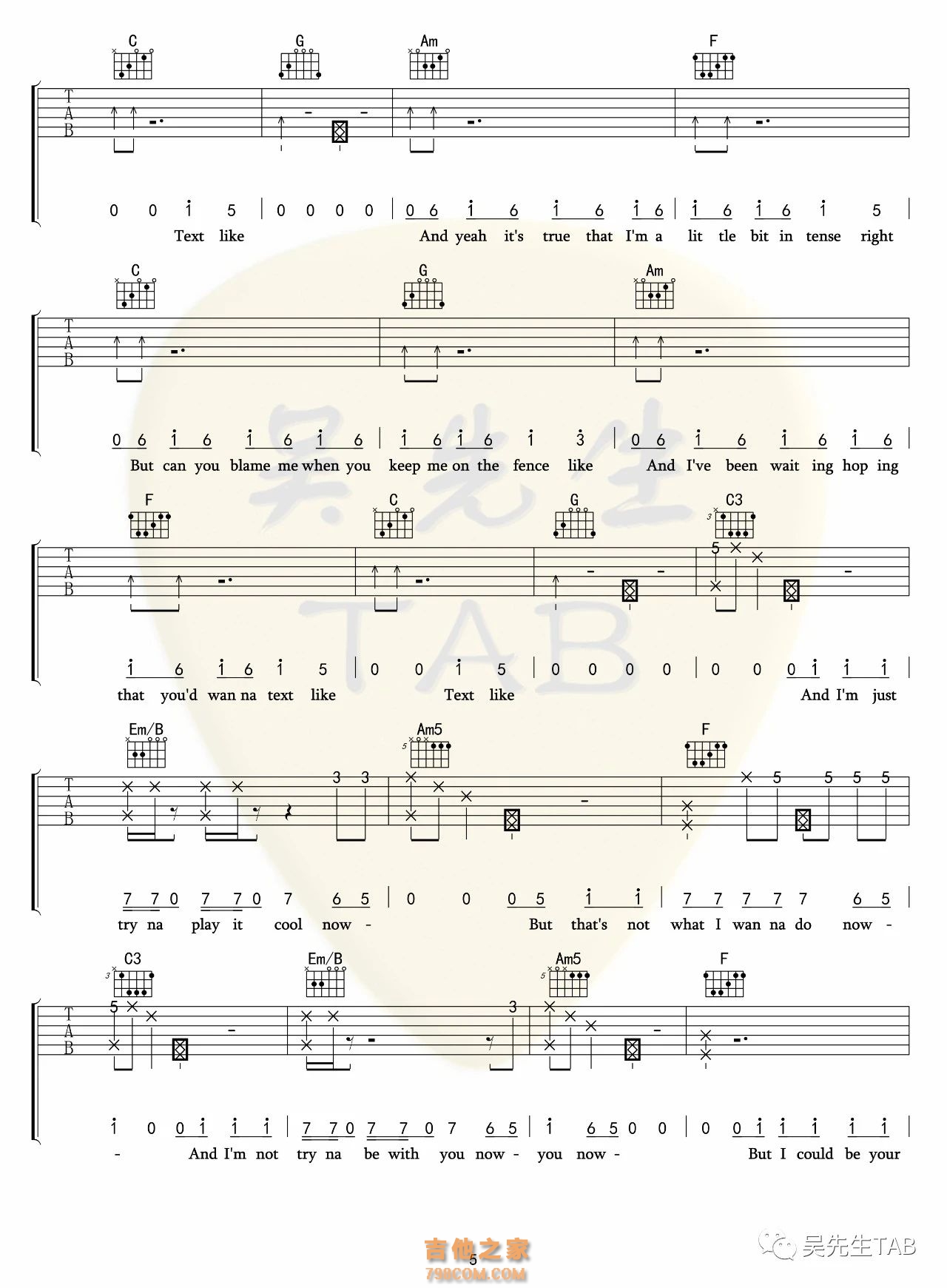 Tessa Violet《Crush》吉他谱