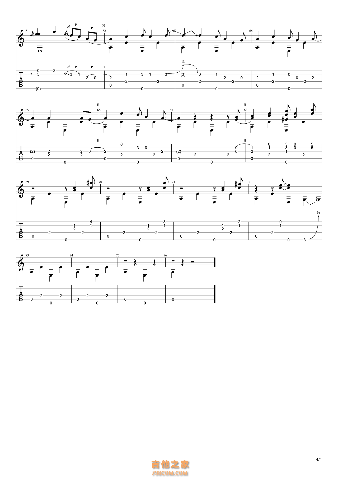 《Windy and Warm》指弹单曲谱