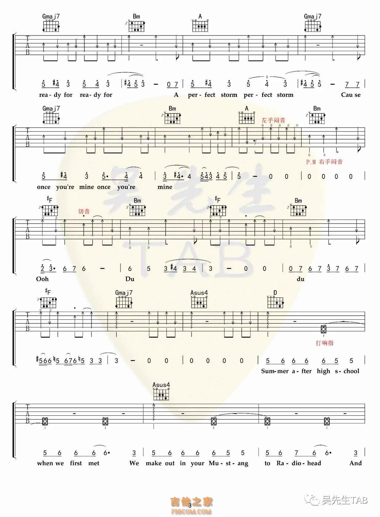 Dark Horse 吉他谱 