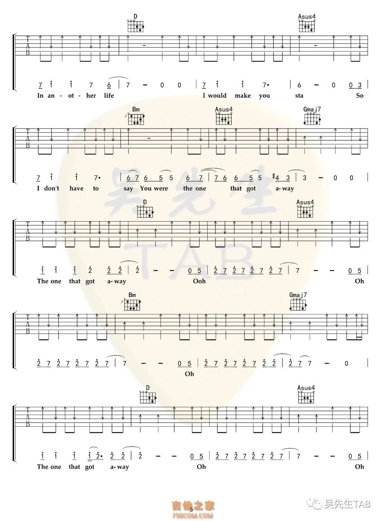 Dark Horse 吉他谱 