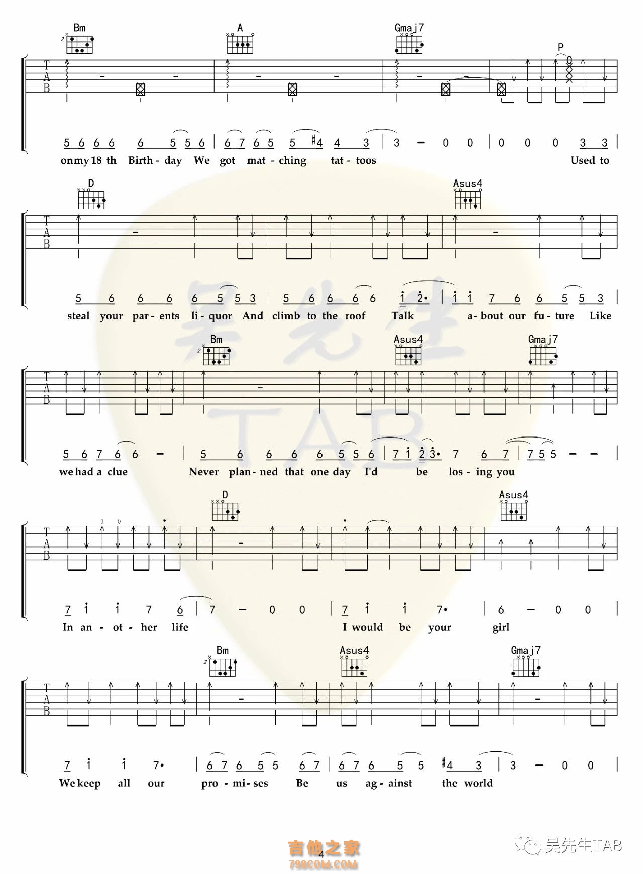 Dark Horse 吉他谱 