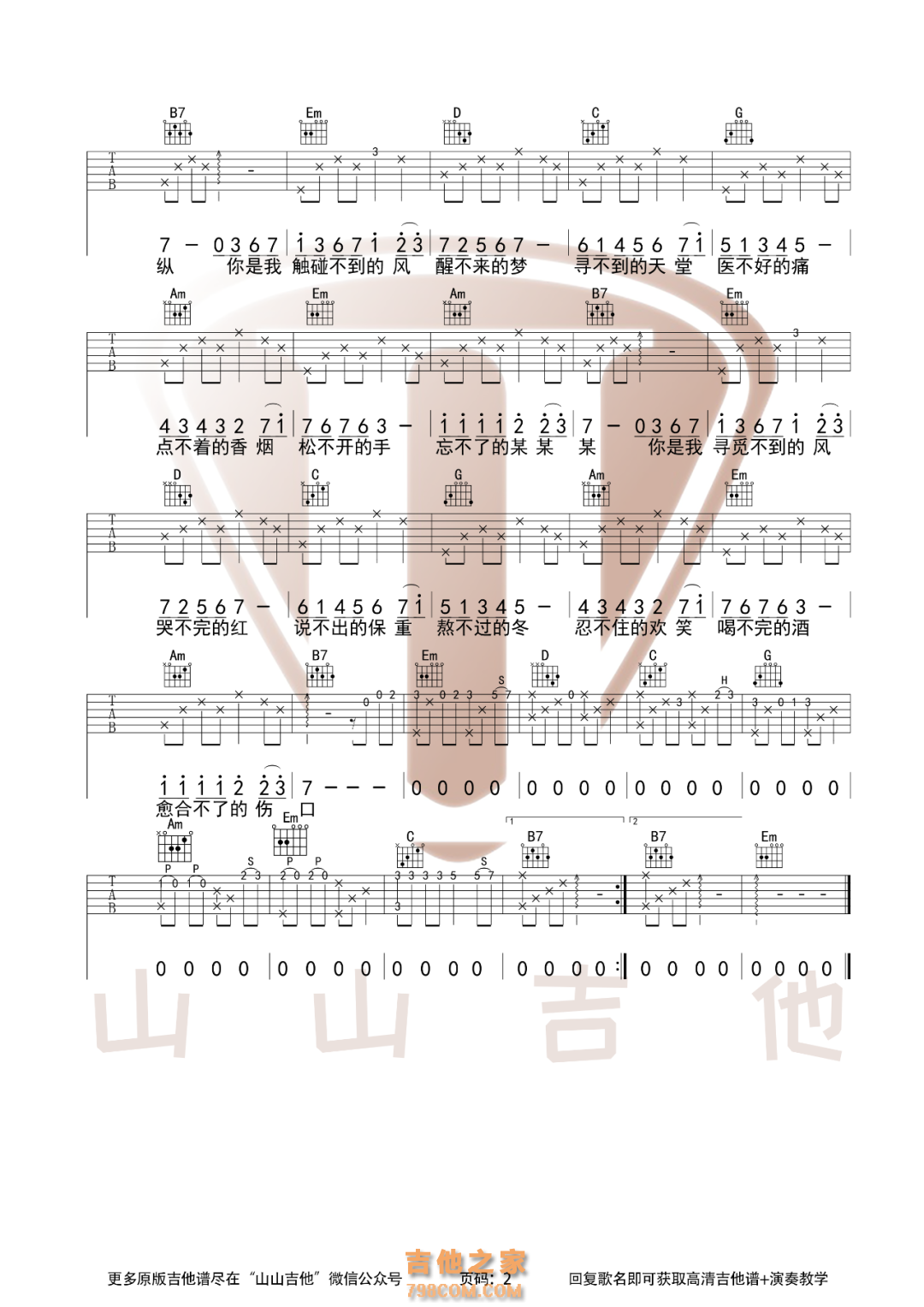 【抖音热歌】醒不来的梦吉他弹唱谱