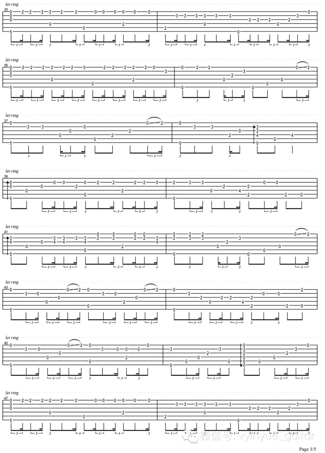 未闻花名指弹吉他谱3