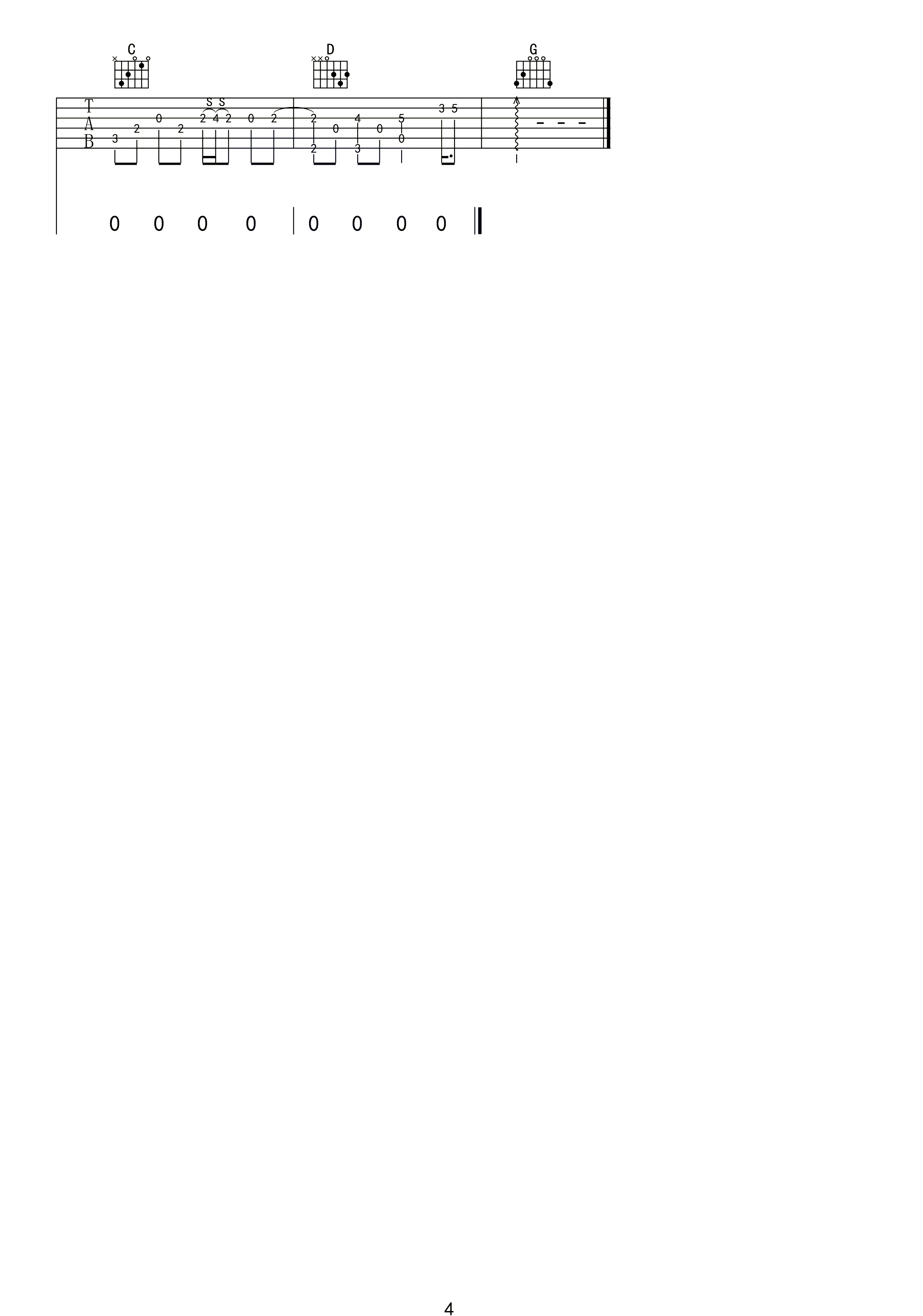 Wonderful-Tonight吉他谱4-Eric-Clapton-G调指法