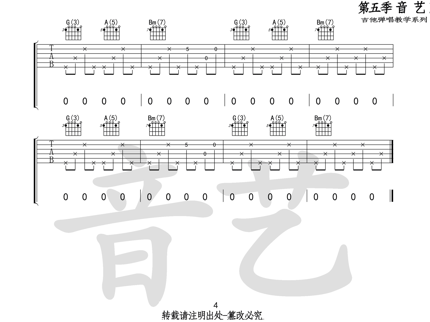 杀死那个石家庄人吉他谱4-万能青年旅店-D调指法