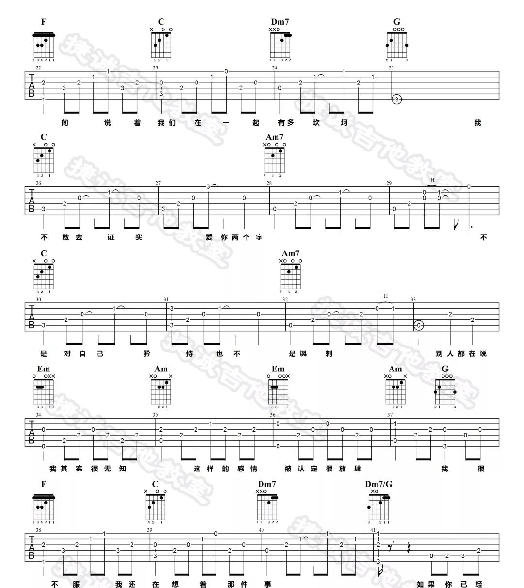 如果的事吉他谱2-王蓝茵-C调指法