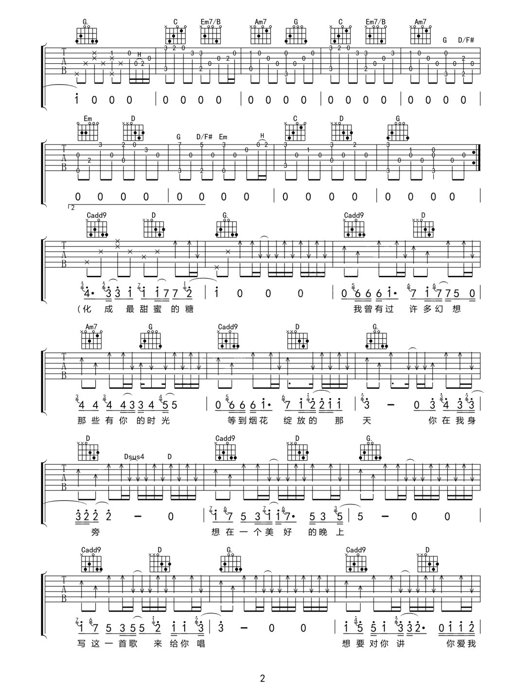 April-Encounter吉他谱2-很美味