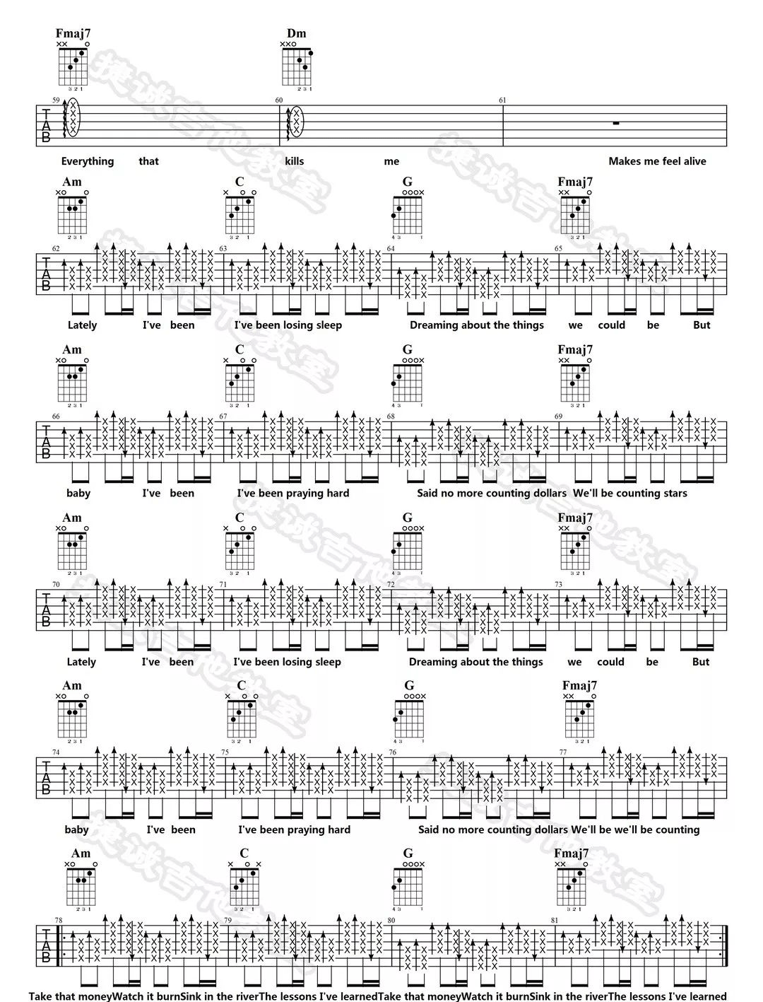 Counting-Stars吉他谱4-One-Republic