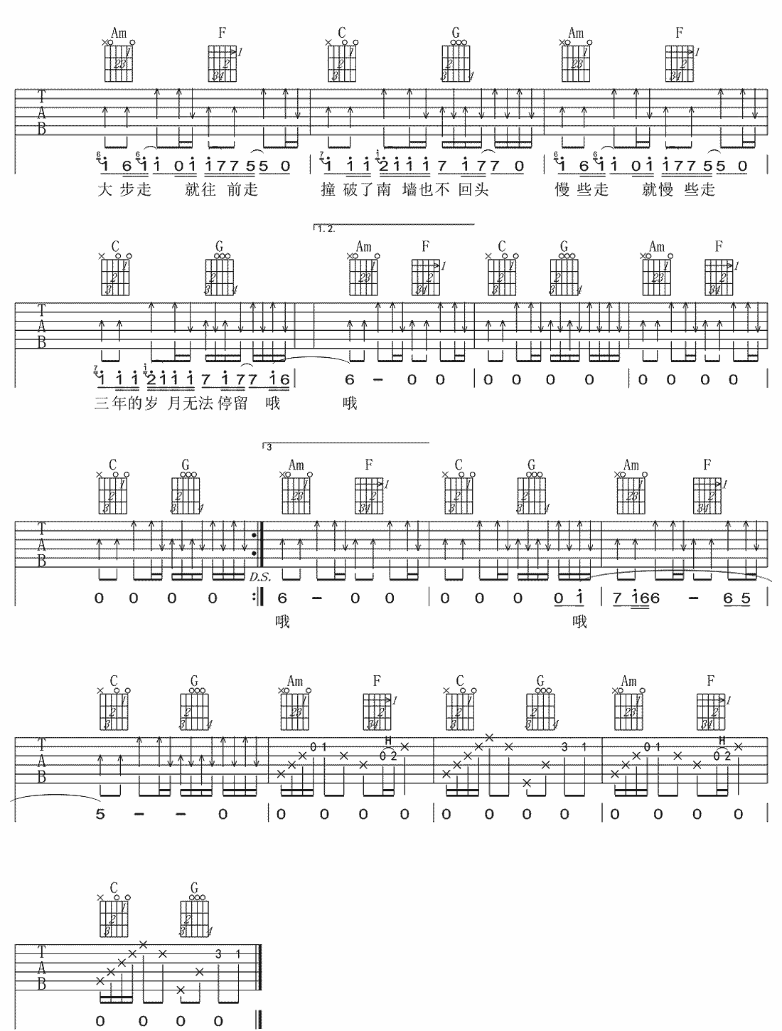 关于高考的岁月吉他谱2-解忧邵帅