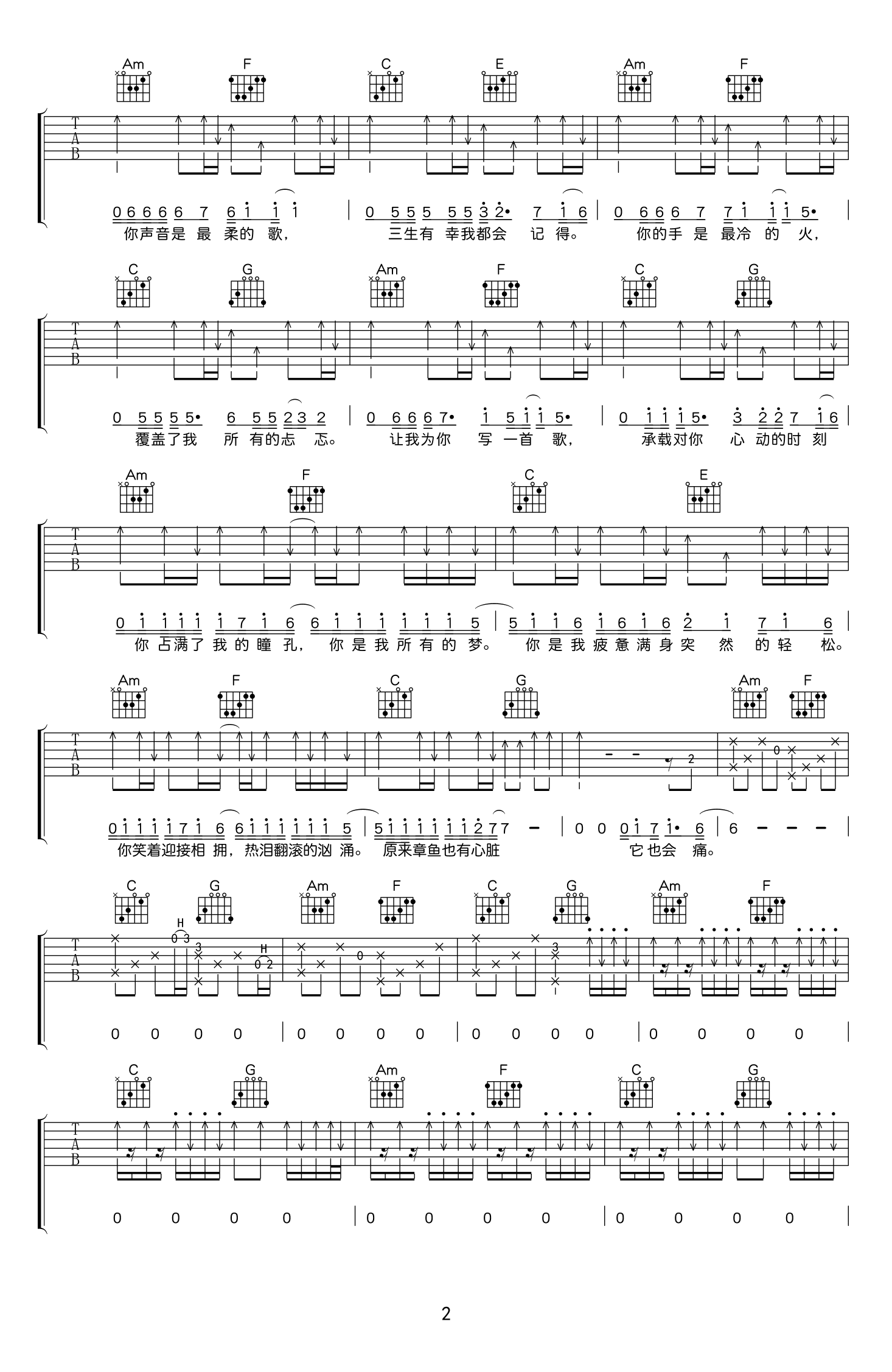 你是我所有的梦吉他谱2-解忧邵帅