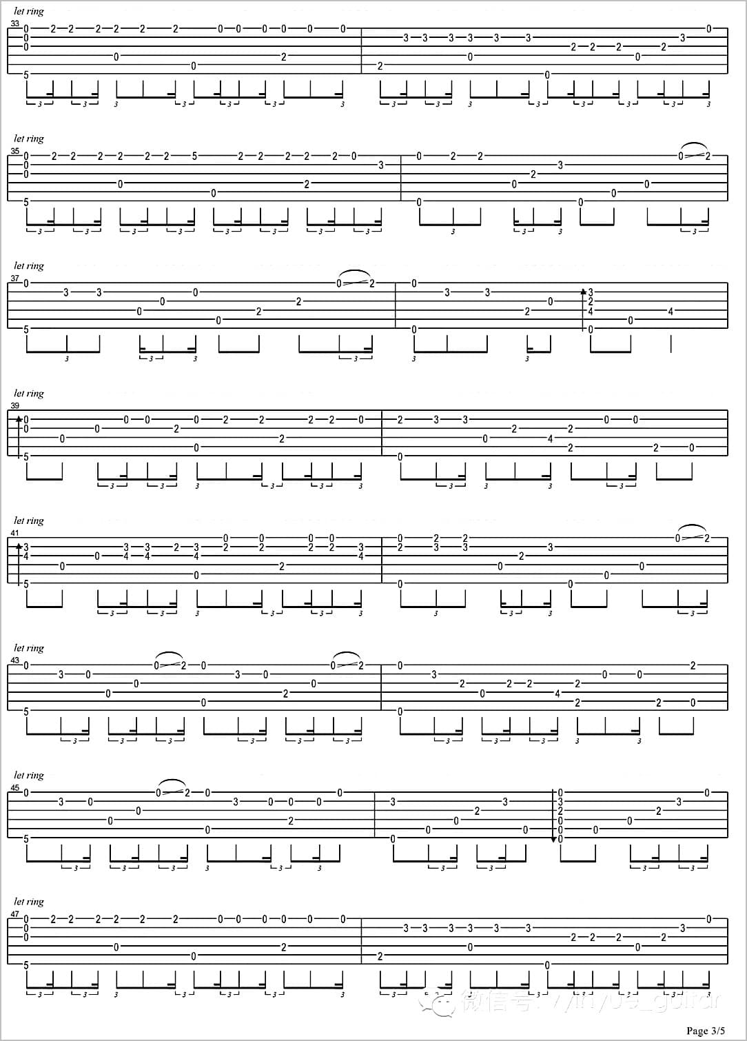 未闻花名指弹吉他谱3
