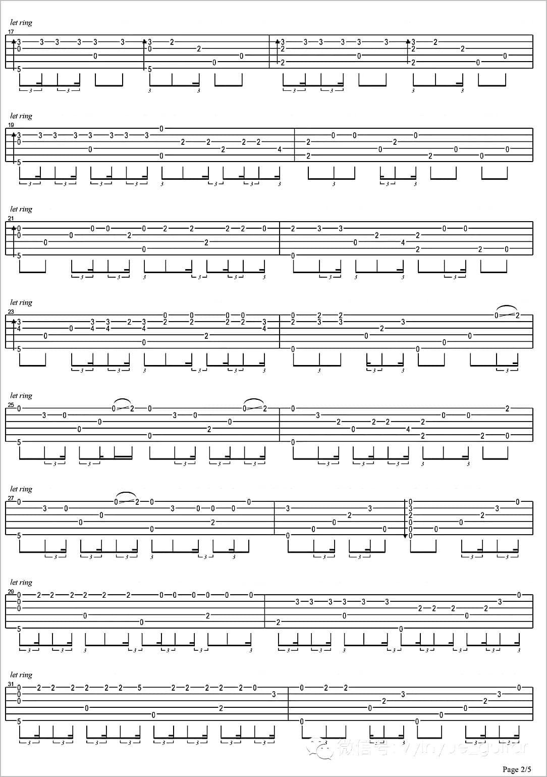未闻花名指弹吉他谱2