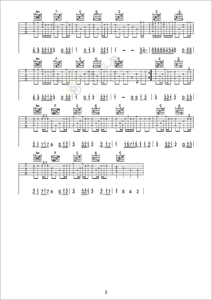 真的爱你指弹吉他谱2-Beyond