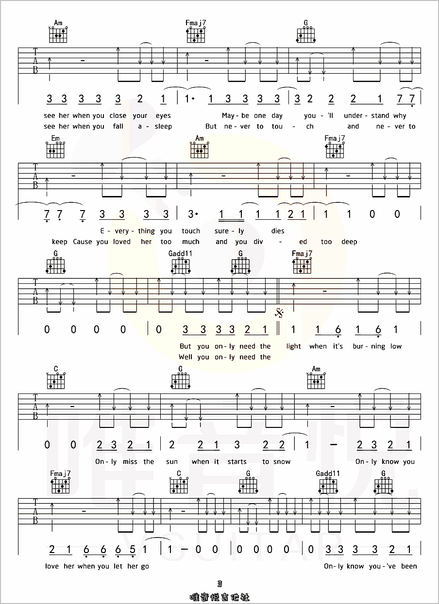 Let-Her-Go吉他谱3-Passenger