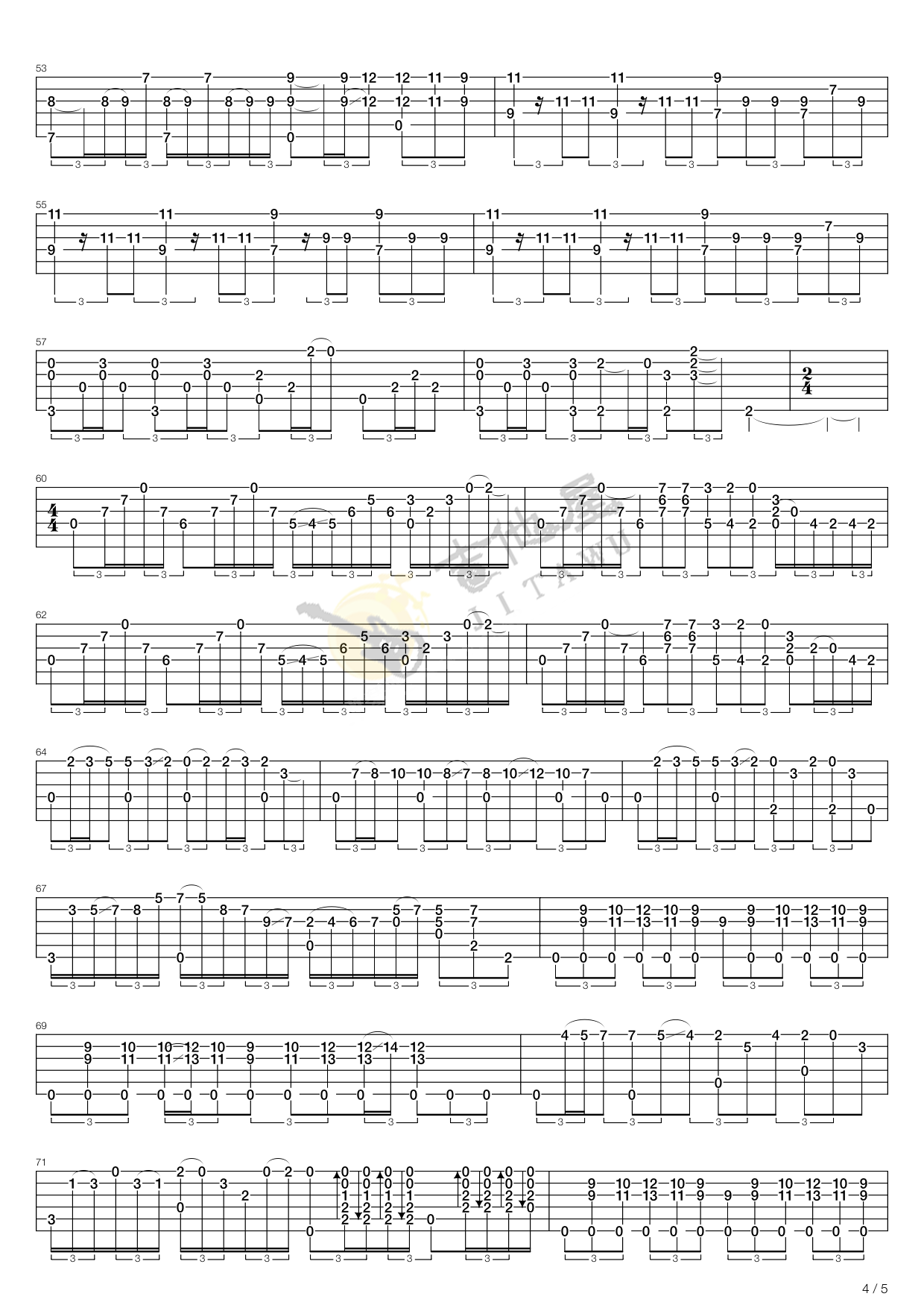 左岸印象吉他谱4