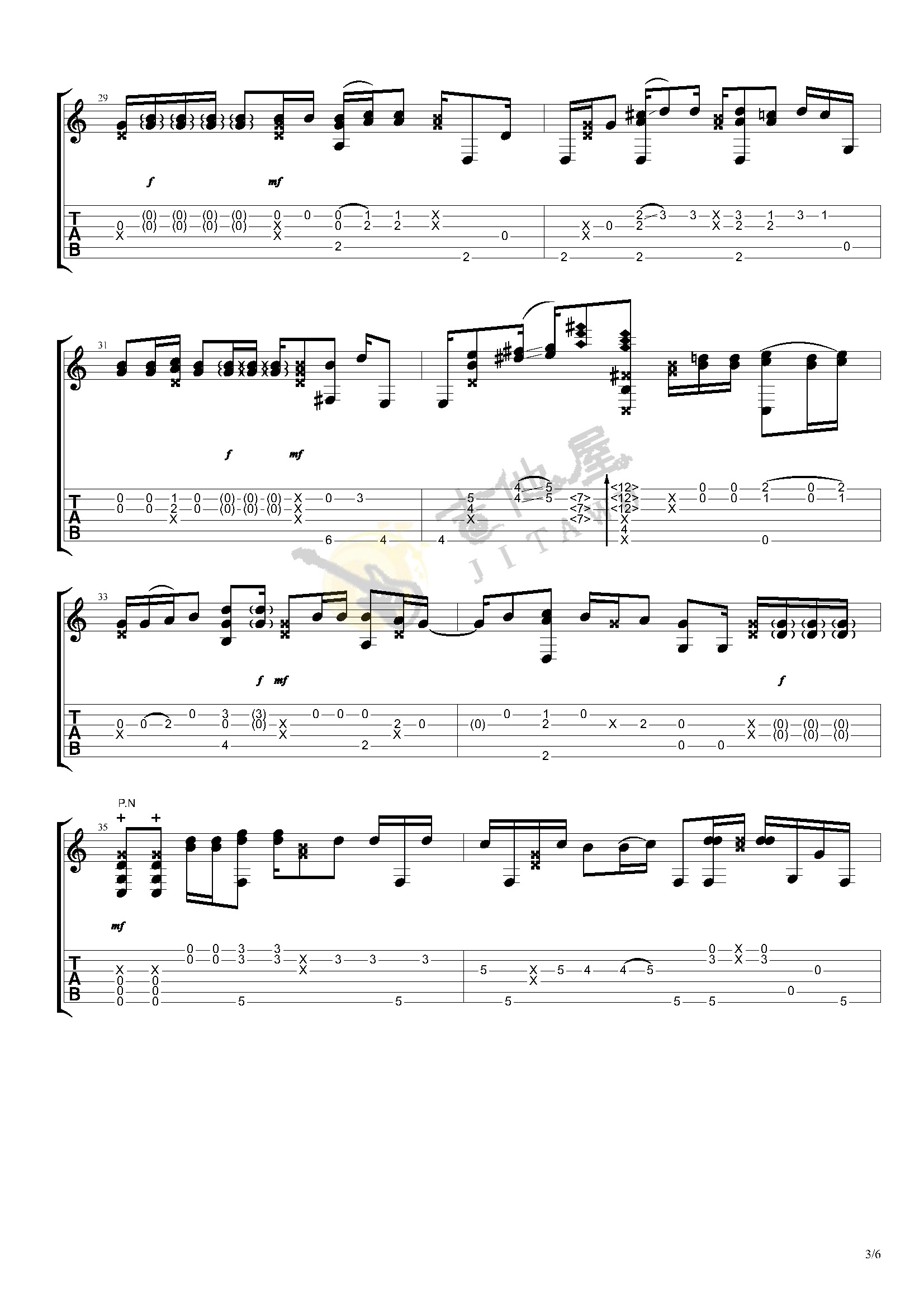 Heal the world吉他谱3