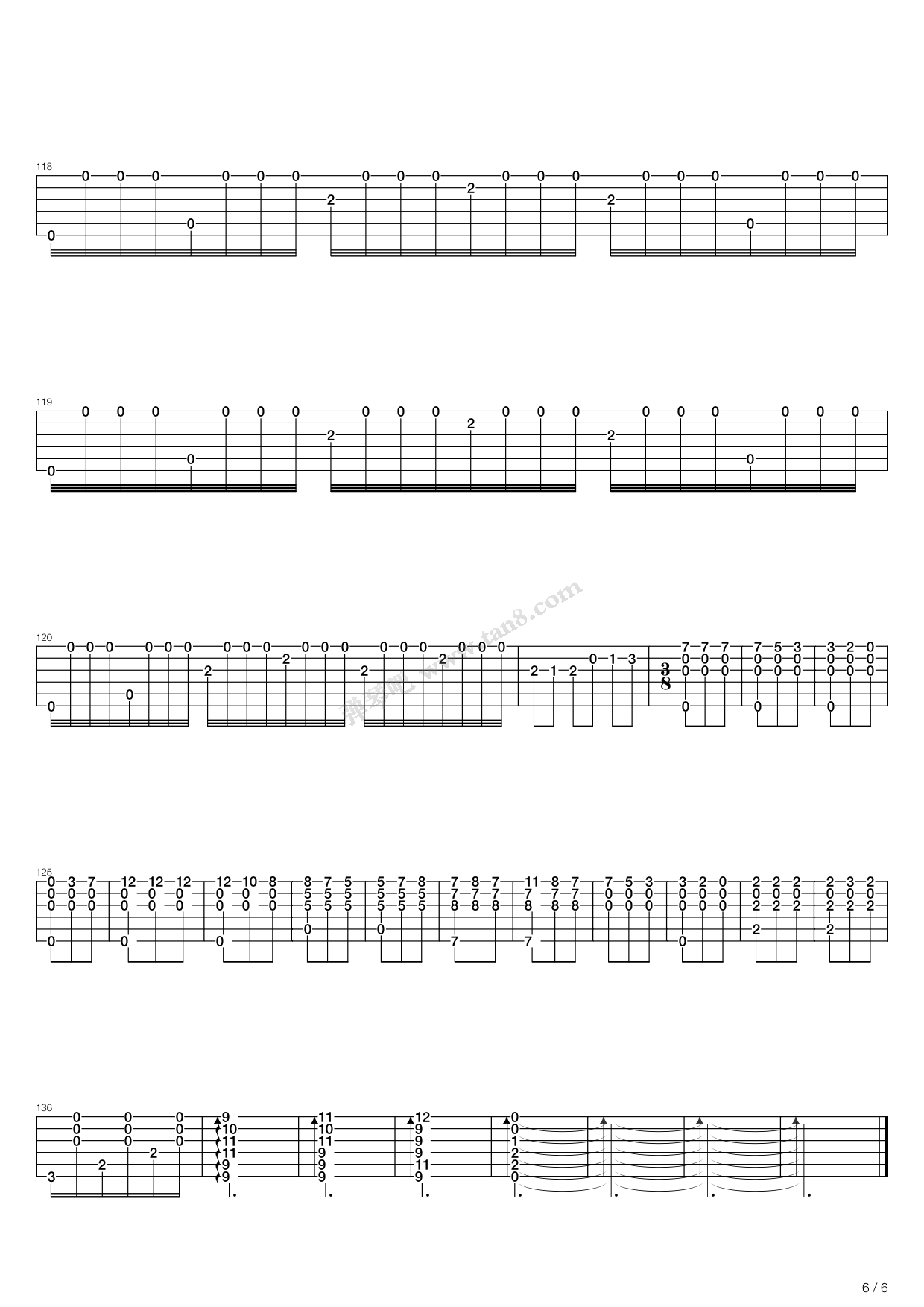 爱的罗曼史吉他谱6