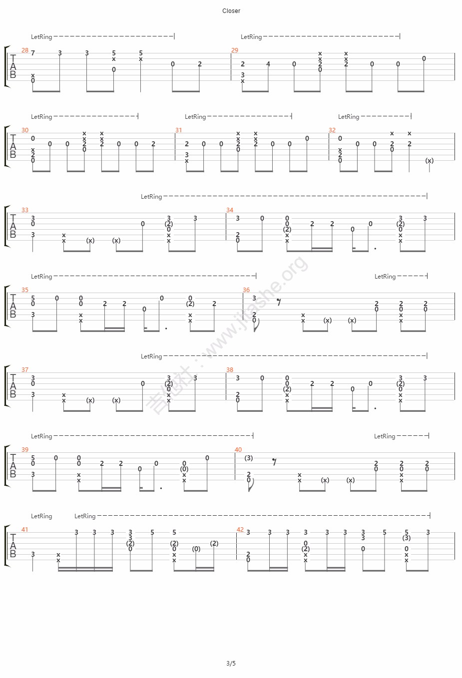 Closer吉他谱3