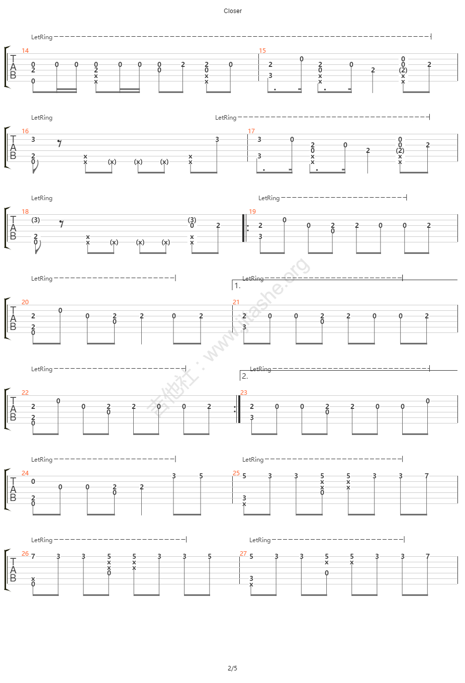 Closer吉他谱2