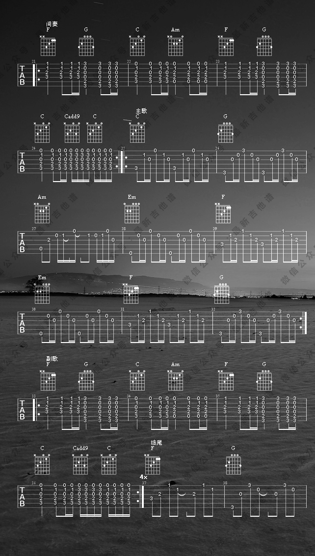 请你爱我或给我一把枪吉他谱2