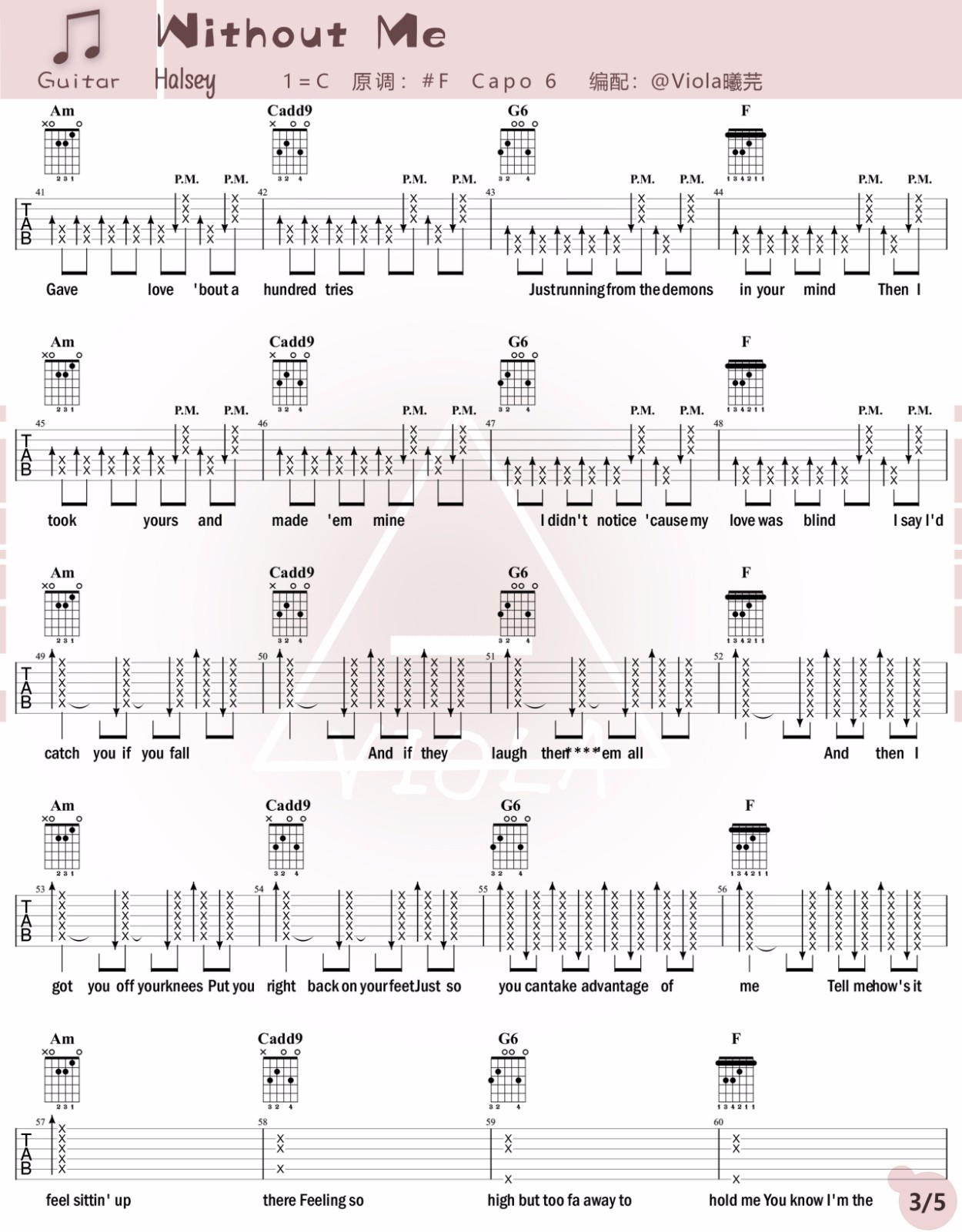 Without Me吉他谱3