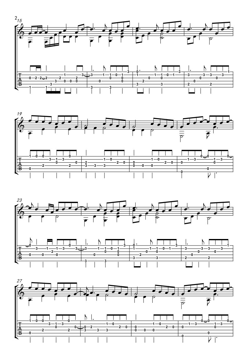 高山低谷吉他谱2