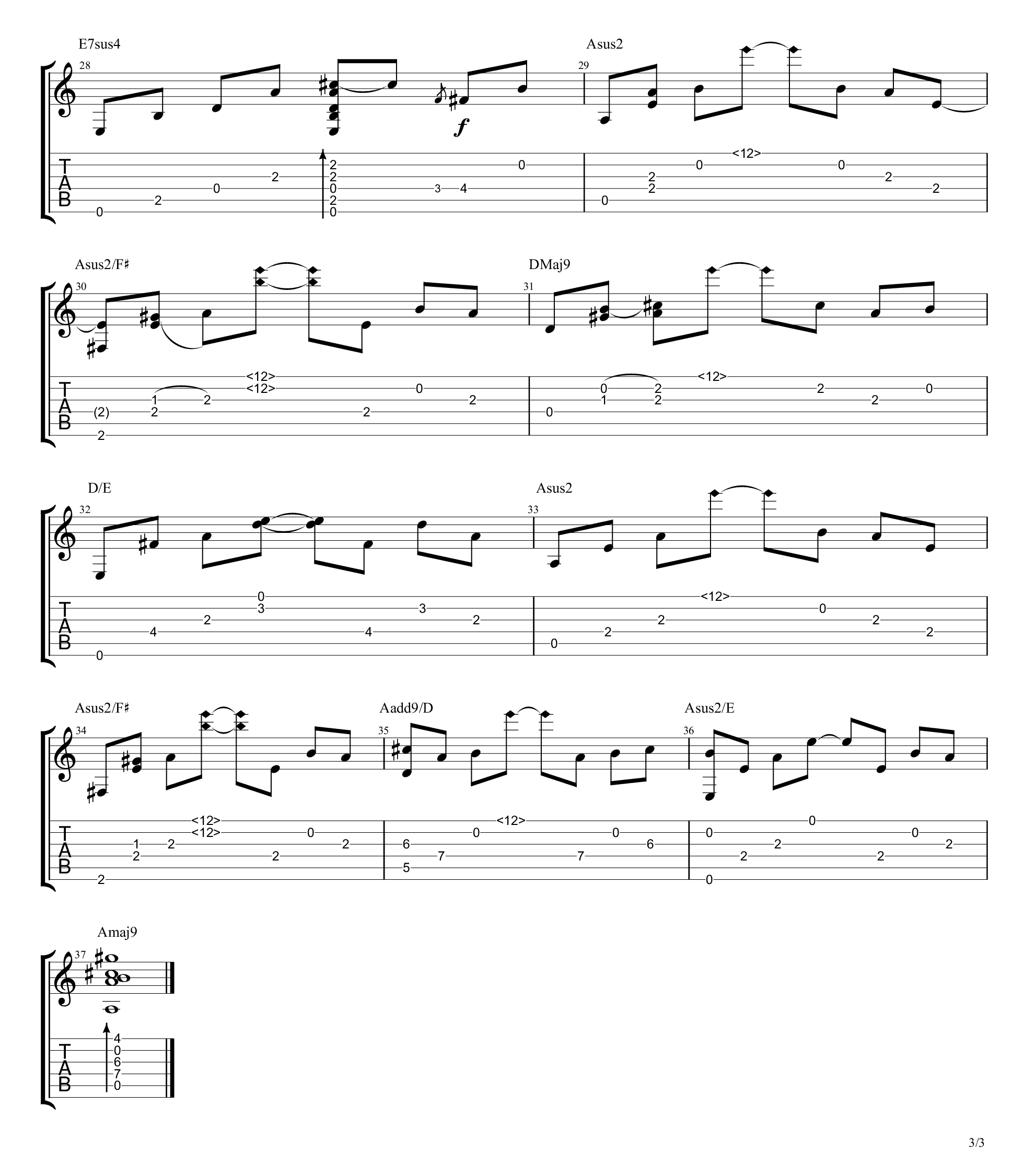 需要人陪吉他谱3