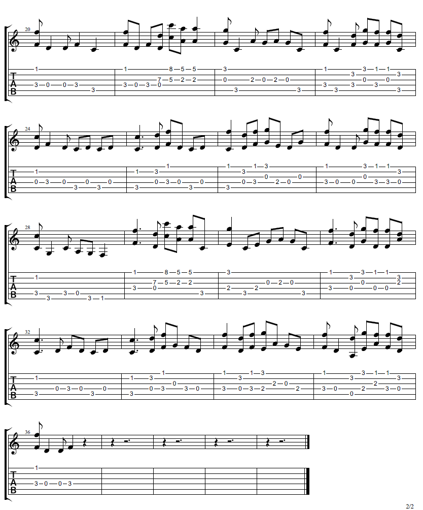 莫失莫忘吉他谱2