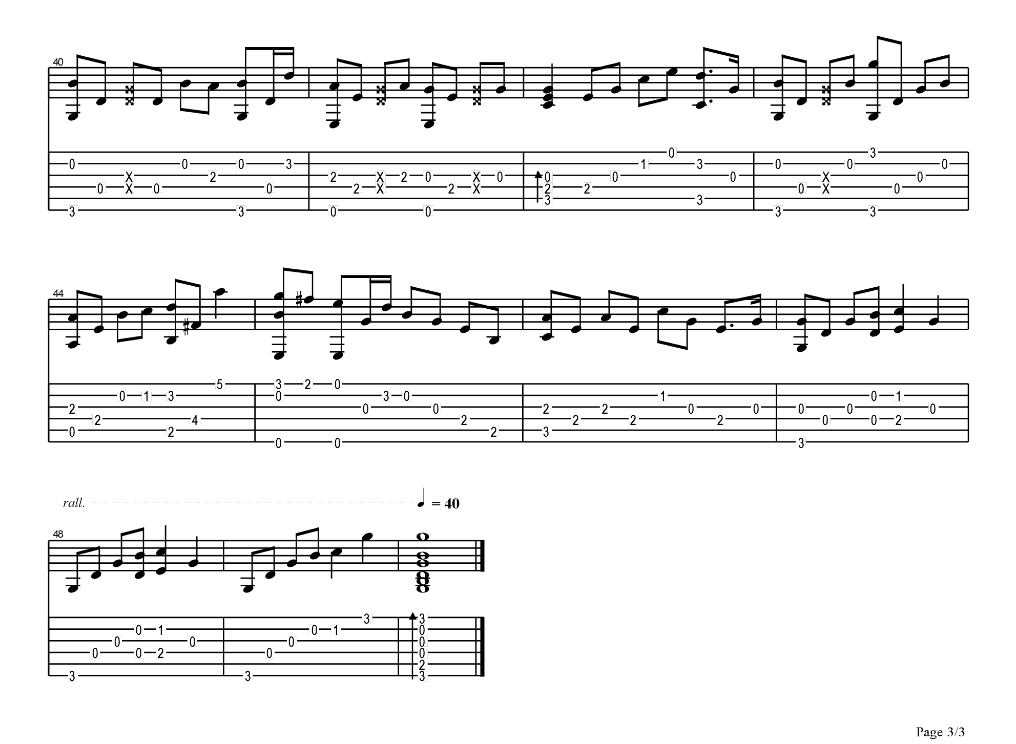 ひろしの回想吉他谱3