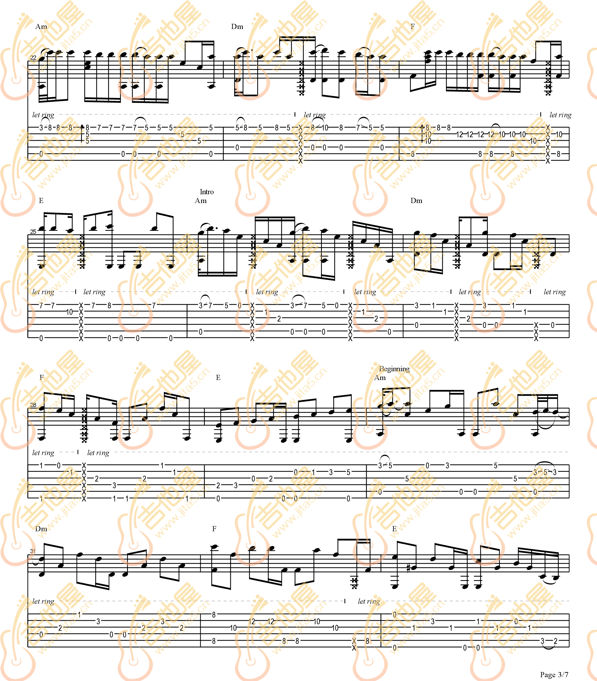 Careless Whisper吉他谱3